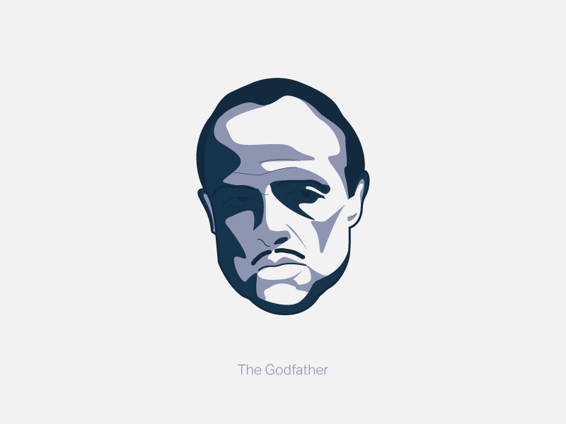 The Godfather illustration portrait - Alessio Granella